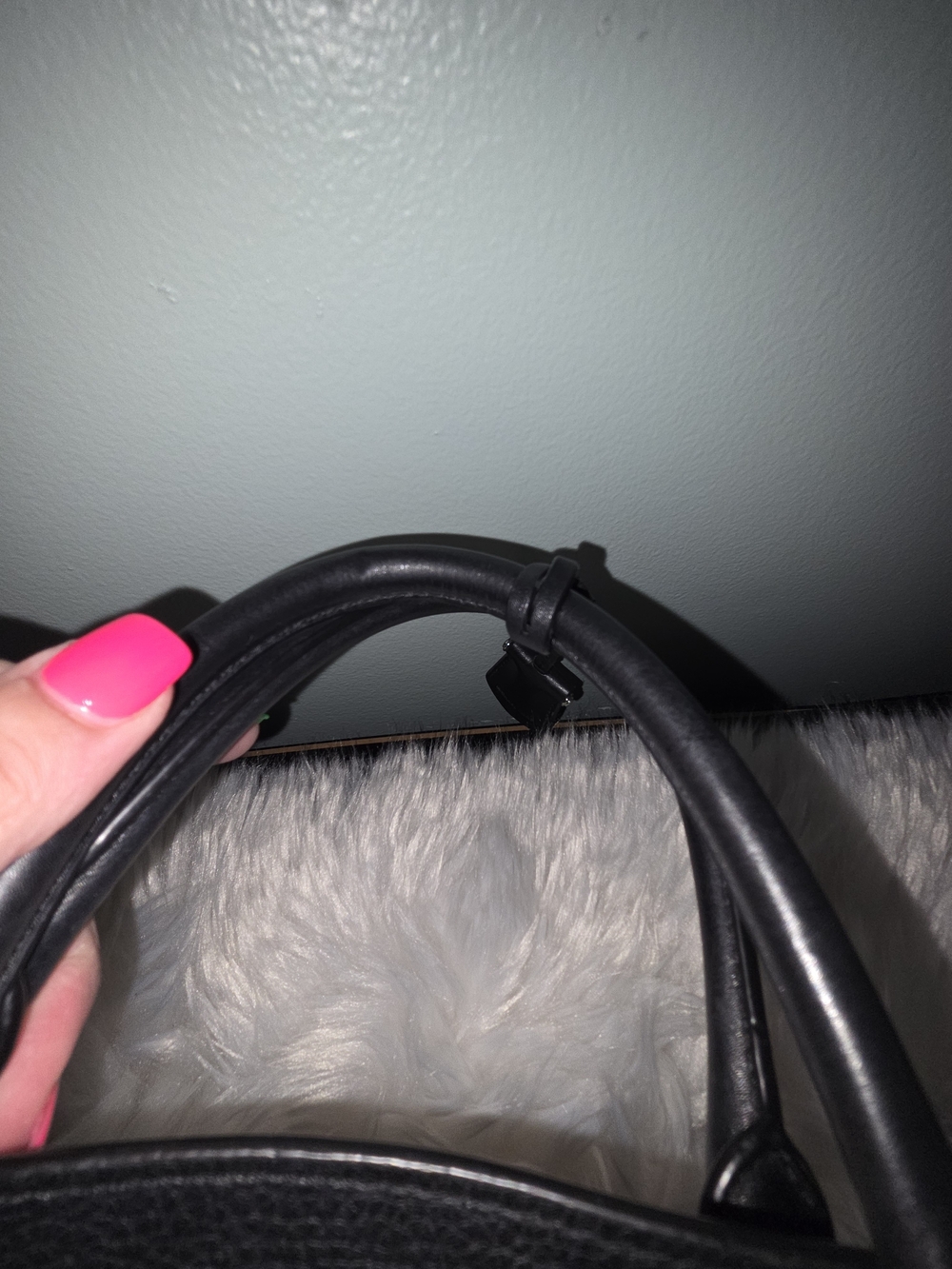 Michael Kors Black Studded Leather Tote Bag - Picture 6 of 7